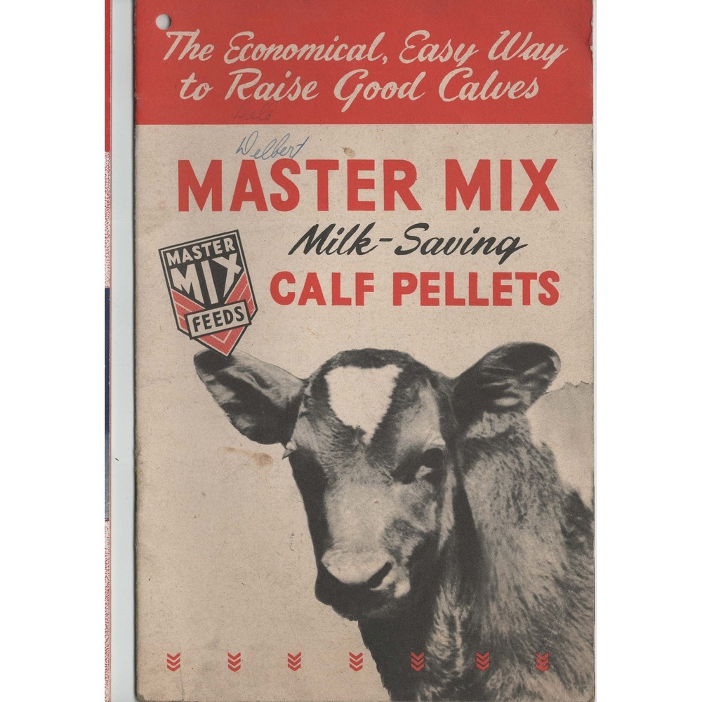 Vintage Master Mix Feeds Calf Pellets Booklet McMillen Feed Mills Indiana - Picture 1 of 2